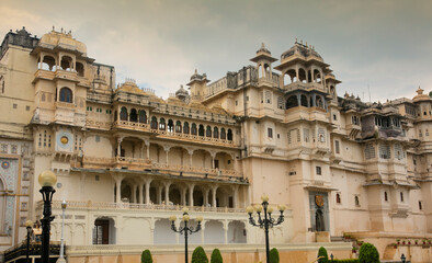 Fototapeta na wymiar City Palace is a Palace Complex Situated in The City of Udaipur in The Indian State of Rajasthan