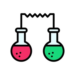 laboratory icon related laboratory flask or test tubes vector with editable stroke