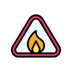 laboratory icon related laboratory fire sign or dangerous sign vector with editable stroke