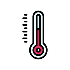 laboratory icon related laboratory thermometer vector with editable stroke