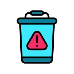 laboratory icon related laboratory basket bin with handle vector with editable stroke