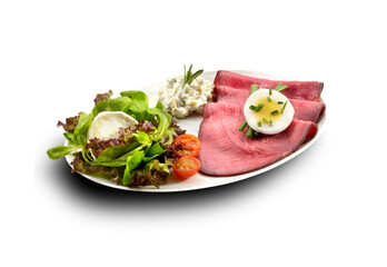 carne y ensalada