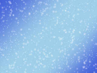 雪の降る寒い夜空