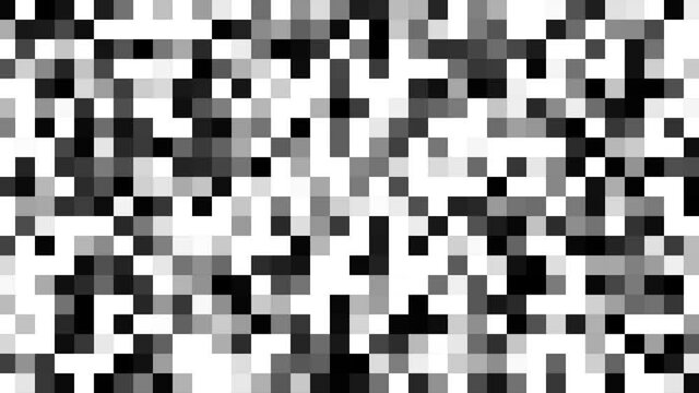 Static Noise Mask Flickering Low-Res Pixellated