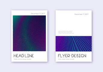 Minimal cover design template set. Neon abstract l