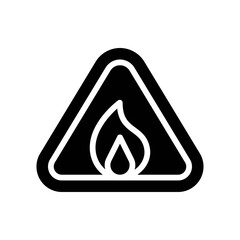 laboratory icon related laboratory fire sign or dangerous sign vector in solid design,