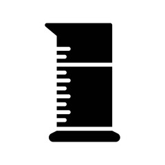 laboratory icon related laboratory graduated cylinder vector in solid design,