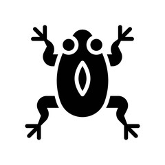 laboratory icon related laboratory frog for medical test vector in solid design,