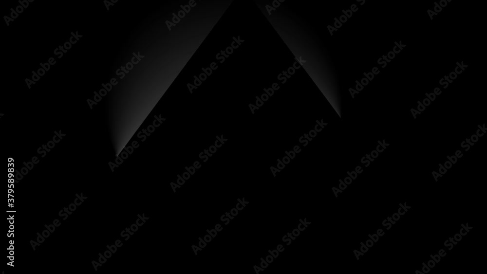 Poster two spotlights rotate to highlight central object mask