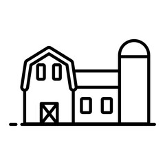 
Farmhouse vector in modern flat style 
