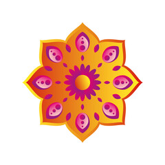 flower indian and detailed style icon vector design
