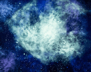 Galaxy wallpaper. Stars and nebula background with stardust. Colorful space illustration