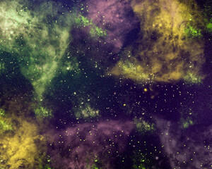 Galaxy wallpaper. Stars and nebula background with stardust. Colorful space illustration