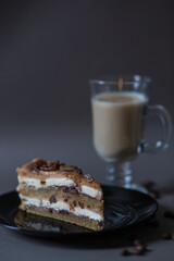 sponge cake with cinnamon and walnuts for a Cup of coffee