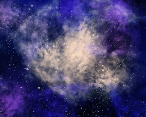 Galaxy wallpaper. Stars and nebula background with stardust. Colorful space illustration