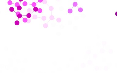 Light Purple, Pink vector background with forms of artificial intelligence.