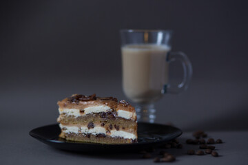 sponge cake with cinnamon and walnuts for a Cup of coffee