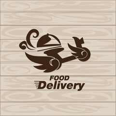 food delivery icon vector graphic element sign logo
