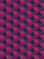 Art pattern with multi colored striped boxes. 3d render illustration background