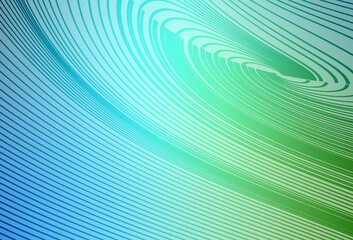 Light Blue, Green vector backdrop with curved lines.