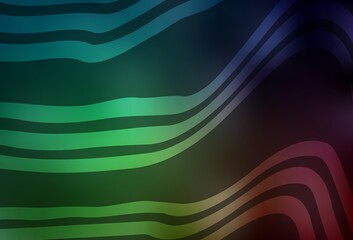 Dark Green vector layout with bent lines.