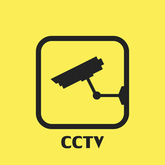 Video surveillance icon isolated on white background. Security camera. Vector illustration
