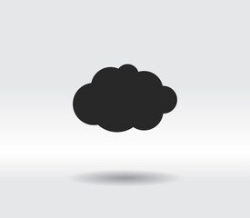 cloud icon, vector illustration. Flat design style