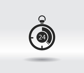 stopwatch icon, vector illustration. Flat