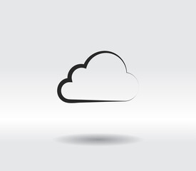 cloud icon, vector illustration. Flat design style