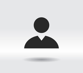 Business man icon, vector illustration. Flat design style