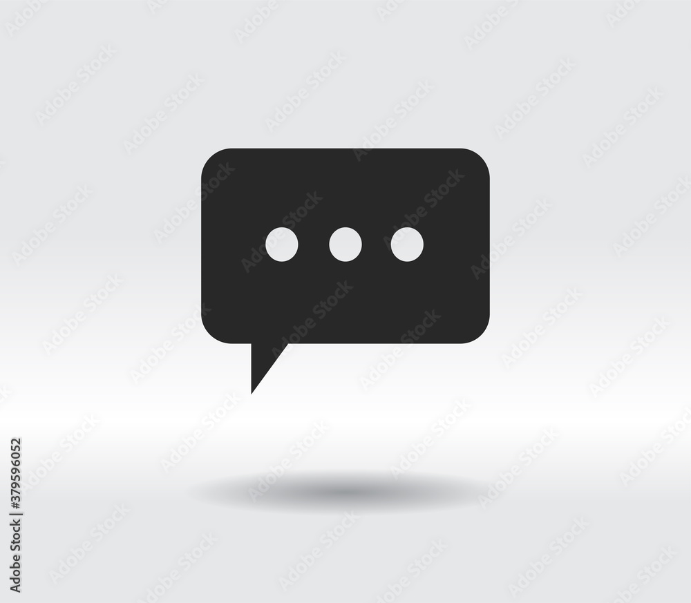 Poster speech bubbles icon. vector illustration with soft shadow on a gray background