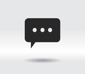 Speech bubbles icon. vector illustration with soft shadow on a gray background