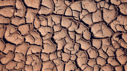 texture of a cracked land, dry clay background
