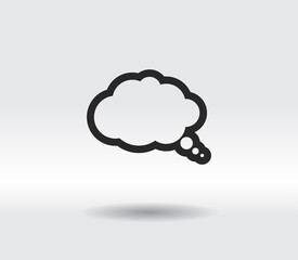 comic speech bubbles icon, vector illustration. Flat design