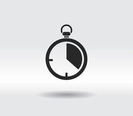 stopwatch icon, vector illustration. Flat design