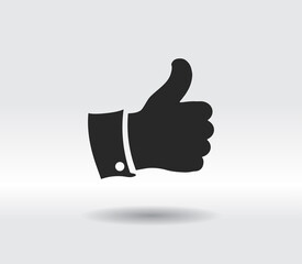 LIKE icon , vector illustration. Flat design