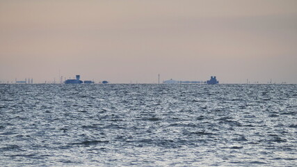 宍道湖対岸の出雲空港方向１
