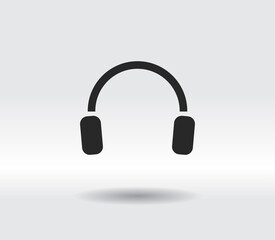 headphones icon, vector illustration. Flat design