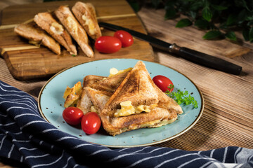 Grilled cheese sandwich.