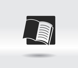 open book icon, vector illustration. Flat design