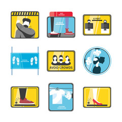 New normal detailed style icon set vector design