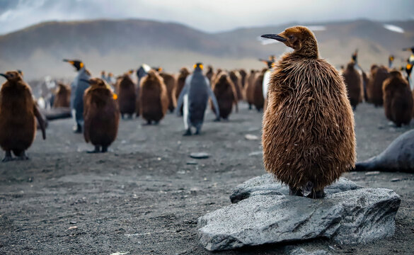 Oakum Boy scouting the area in the Colony, South Georgia.