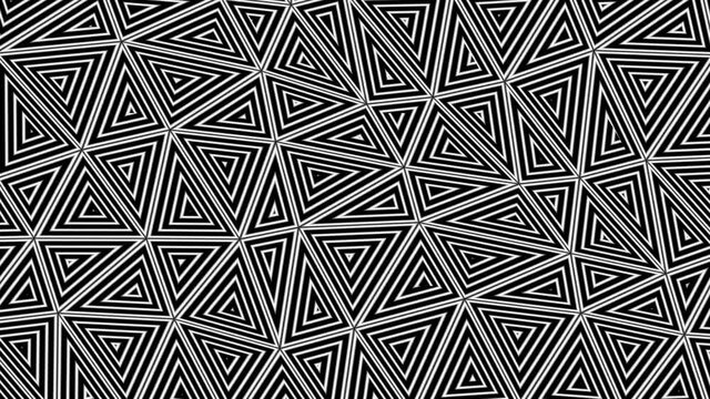 Sharp Triangles Moving Wird Robotic Morph Change Mask