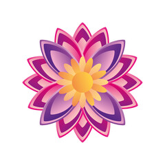 flower indian and detailed style icon vector design