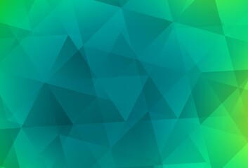 Light Green vector abstract mosaic pattern.