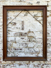 Vieux mur et cadre vintage