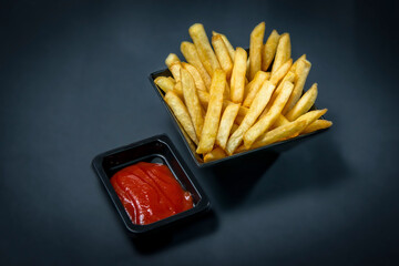 French Fries With Tomato Ketchup
