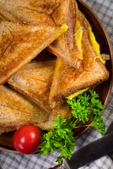 Grilled cheese sandwich.