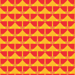 Vector seamless pattern texture background with geometric shapes, colored in red, orange, yellow colors.