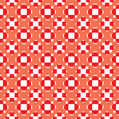 Fototapeta premium Vector seamless pattern texture background with geometric shapes, colored in red, orange, white colors.